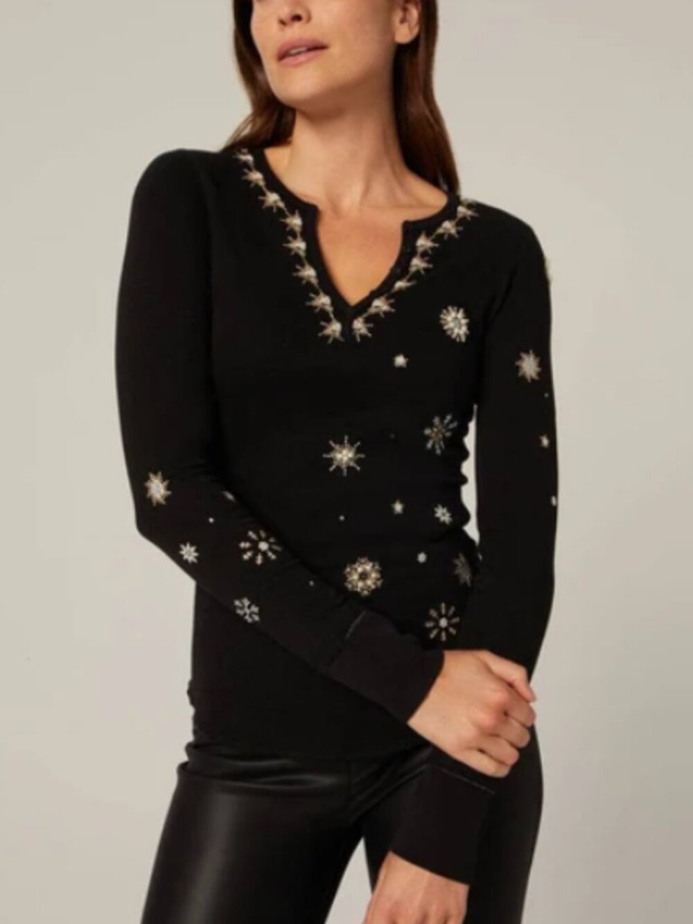 AlpNRock x Sundance, Annika Ski Henley Shirt, Large